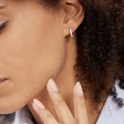 Marc Orian Créoles Argent|Bijoux Zirconium > Créoles Argent Blanc Roshan Oxydes De Zirconium