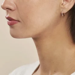 Créoles Argent Rose Agathe