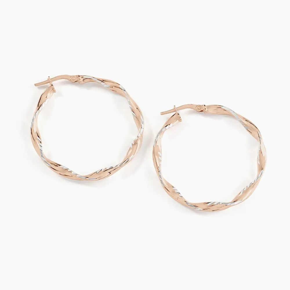 Marc Orian Créoles Argent|Créoles > Créoles Argent Rose Alieno