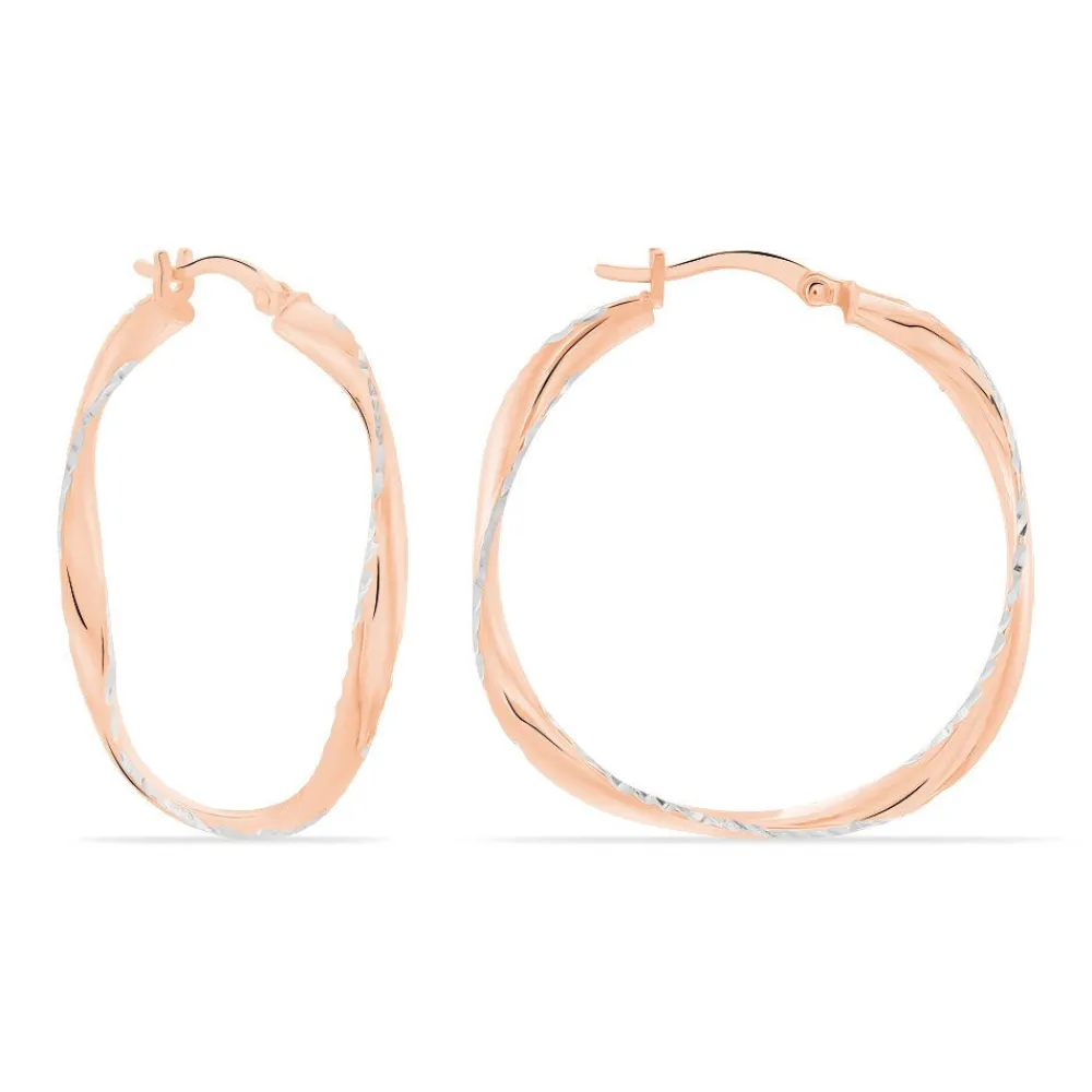 Marc Orian Créoles Argent|Créoles > Créoles Argent Rose Alieno