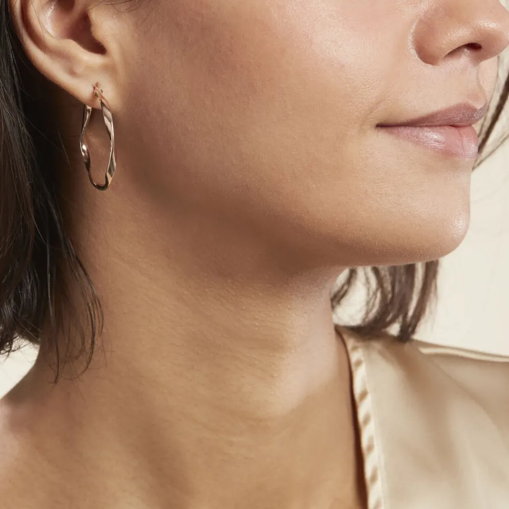 Marc Orian Créoles Argent|Créoles > Créoles Argent Rose Alieno