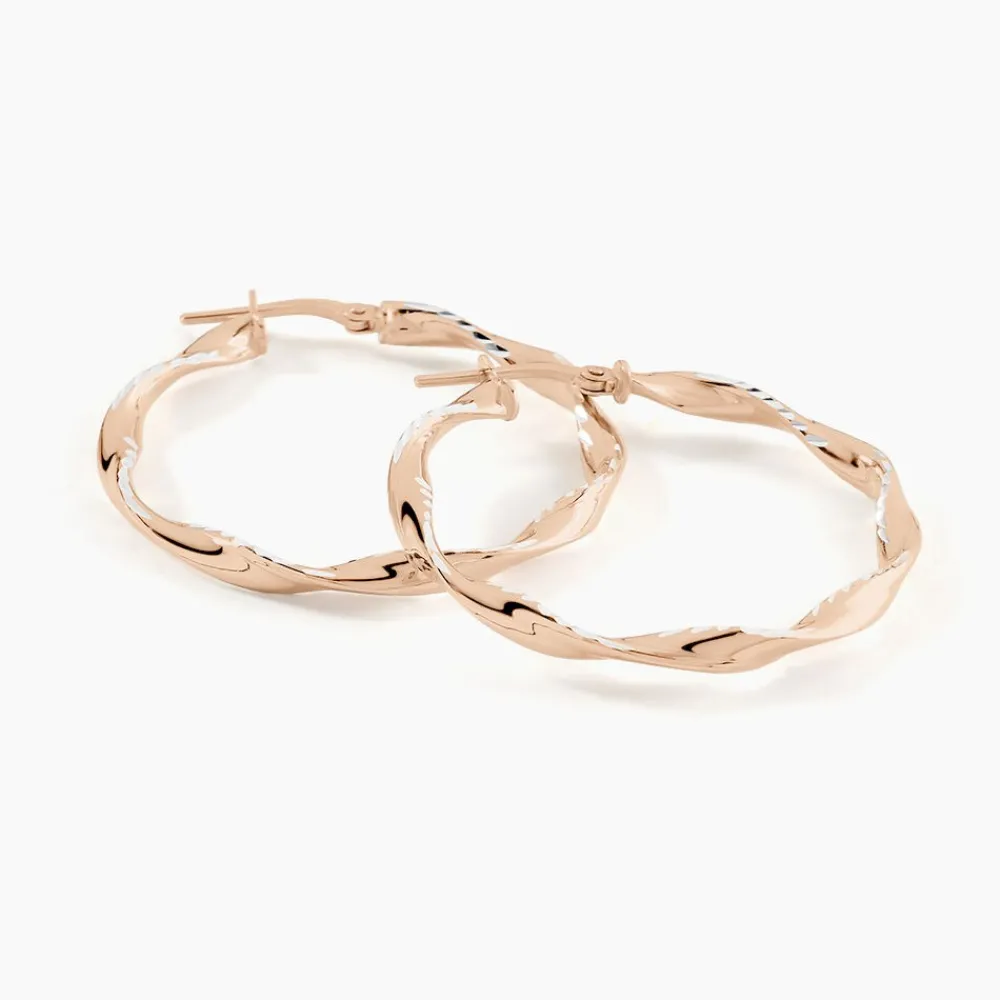 Marc Orian Créoles Argent|Créoles > Créoles Argent Rose Alieno