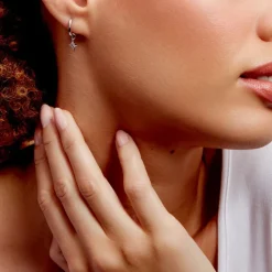 Marc Orian Créoles Argent|Bijoux Zirconium > Créoles Astre Precieux Argent Blanc Oxyde De Zirconium