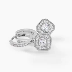 Marc Orian Créoles Argent|Créoles > Créoles Baroque Party Argent Blanc Oxyde De Zirconium