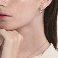 Marc Orian Créoles Argent|Créoles > Créoles Classique Argent Blanc Jussi Oxyde De Zirconium