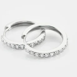 Marc Orian Créoles Argent|Créoles > Créoles Classique Argent Blanc Jussi Oxyde De Zirconium