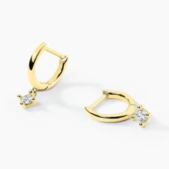Marc Orian Bijoux Or|Créoles > Créoles Claud Or Jaune Diamant Synthétique
