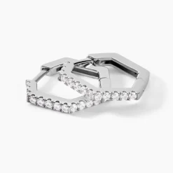 Marc Orian Créoles Argent|Bijoux Zirconium > Créoles Corentine Argent Blanc Oxyde De Zirconium