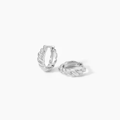 Marc Orian Créoles Argent|Créoles > Créoles Croissant Argent Blanc