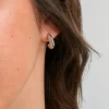 Créoles Croissant Argent Blanc
