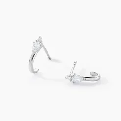 Marc Orian Créoles Argent|Bijoux Zirconium > Créoles Desert De Zirconium argent blanc oxyde