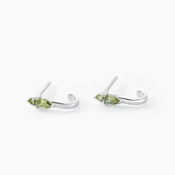 Marc Orian Créoles Argent|Bijoux Zirconium > Créoles Desert Argent Blanc Oxyde De Zirconium argent blanc oxyde vert
