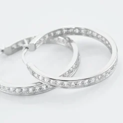 Créoles Django Argent Blanc Oxyde De Zirconium
