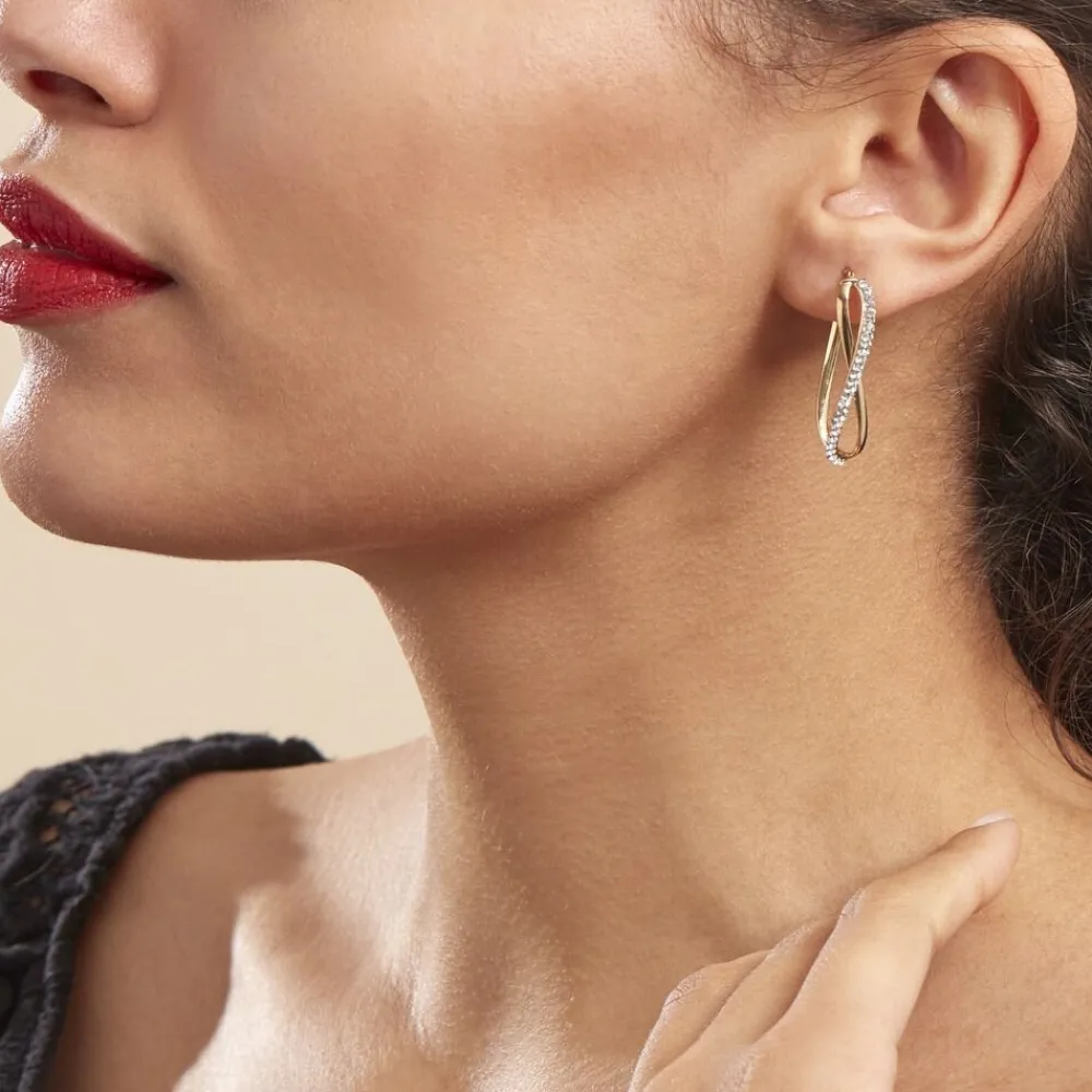 Marc Orian Boucles D'Oreilles Strass|Créoles > Créoles Domitilla Or Jaune Strass