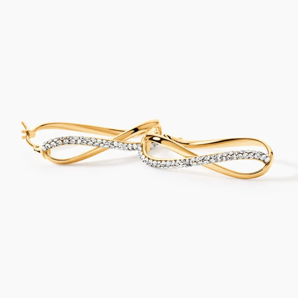 Marc Orian Boucles D'Oreilles Strass|Créoles > Créoles Domitilla Or Jaune Strass