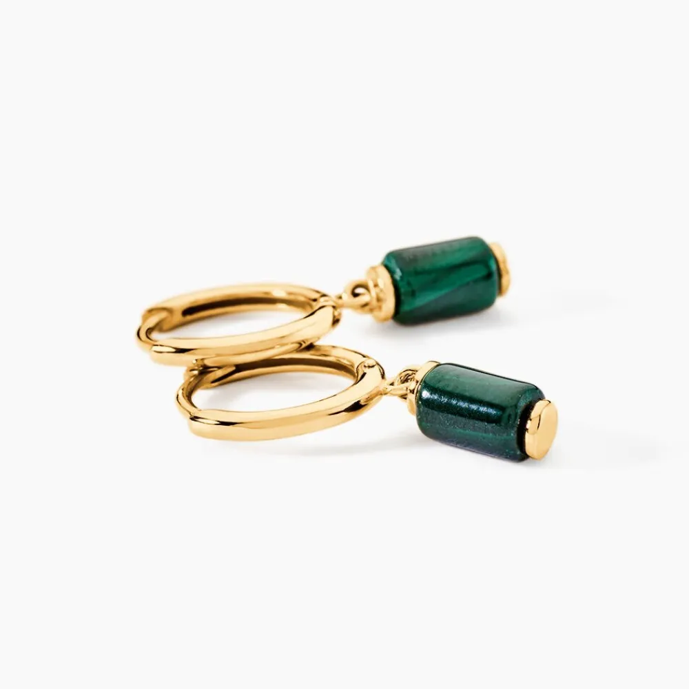 Marc Orian Créoles|Créoles Femme > Créoles Ean Or Jaune Malachite