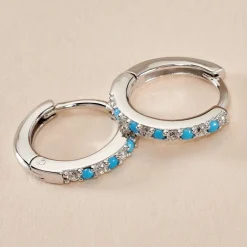 Marc Orian Créoles Argent|Bijoux Zirconium > Créoles Elga Argent Blanc Oxyde De Zirconium