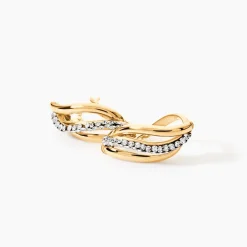 Marc Orian Boucles D'Oreilles Strass|Créoles > Créoles Eliseo Or Jaune Strass