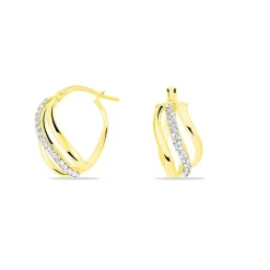 Marc Orian Boucles D'Oreilles Strass|Créoles > Créoles Eliseo Or Jaune Strass