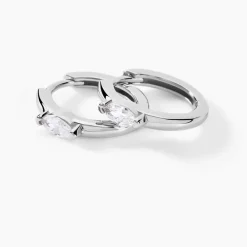 Marc Orian Créoles Argent|Bijoux Zirconium > Créoles Ellinor Argent Blanc Oxyde De Zirconium