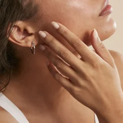 Marc Orian Créoles|Créoles Femme > Créoles Esaias Acier Blanc