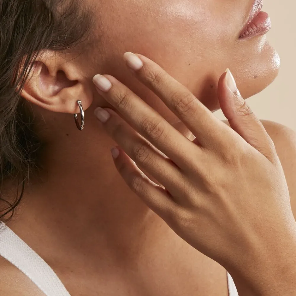 Marc Orian Créoles|Créoles Femme > Créoles Esaias Acier Blanc