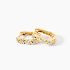 Marc Orian Créoles|Créoles Femme > Créoles Flore Or Jaune Diamant