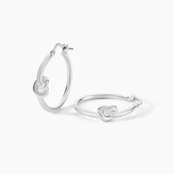 Marc Orian Créoles|Créoles Femme > Créoles Haria Argent Blanc