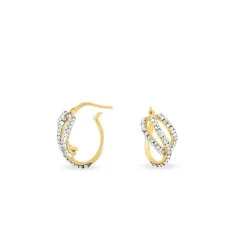 Marc Orian Boucles D'Oreilles Strass|Créoles > Créoles Hewie Or Jaune Strass