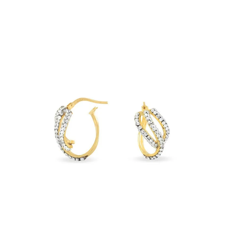 Marc Orian Boucles D'Oreilles Strass|Créoles > Créoles Hewie Or Jaune Strass