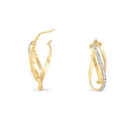 Marc Orian Boucles D'Oreilles Strass|Créoles > Créoles Hilharriette Or Jaune Strass
