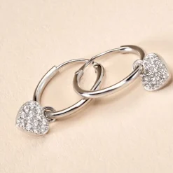 Marc Orian Créoles Argent|Créoles > Créoles Ili Argent Rhodié Oxyde De Zirconium