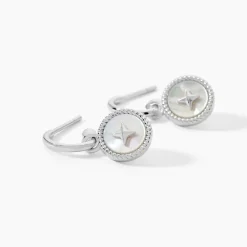 Marc Orian Créoles Argent|Créoles > Créoles Izarra Argent Blanc Nacre