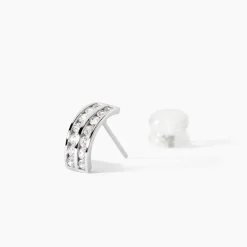 Marc Orian Bijoux Zirconium|Créoles > Créoles Jacobee Rondes Or Blanc Oxyde De Zirconium