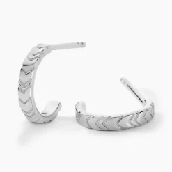 Marc Orian Créoles Argent|Créoles > Créoles Jolene Argent Blanc