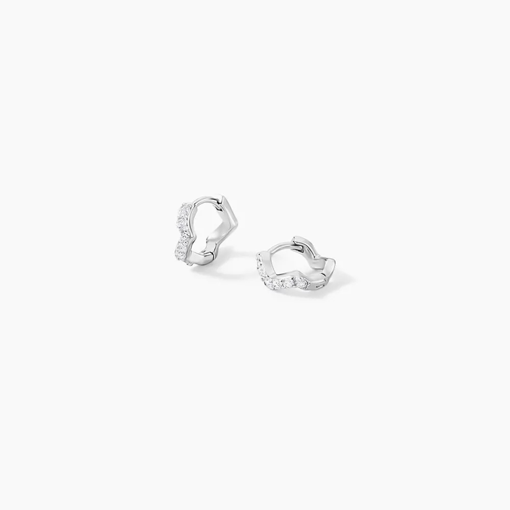 Marc Orian Créoles Argent|Bijoux Zirconium > Créoles Kaylin Argent Blanc Oxyde De Zirconium