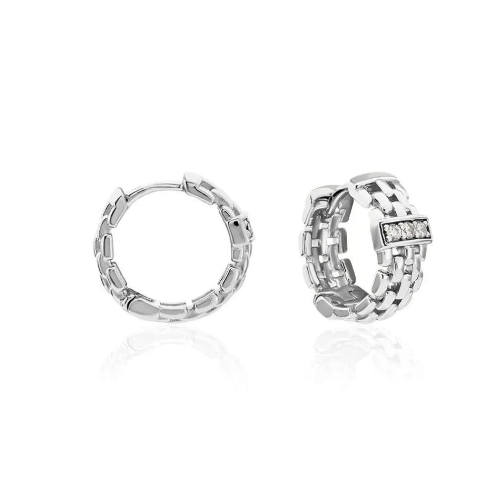 Marc Orian Créoles Argent|Bijoux Zirconium > Créoles Lilibeth Argent Blanc Oxyde De Zirconium
