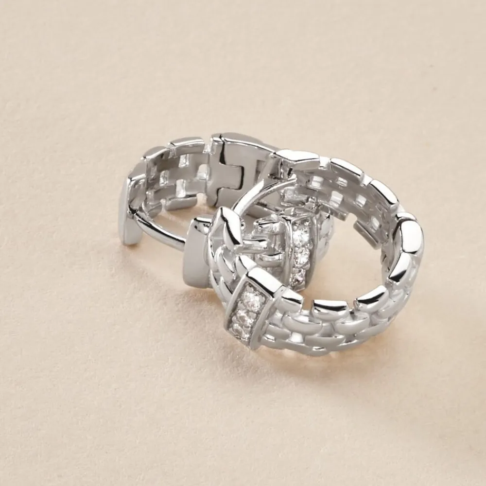 Marc Orian Créoles Argent|Bijoux Zirconium > Créoles Lilibeth Argent Blanc Oxyde De Zirconium