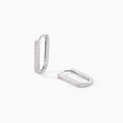 Marc Orian Créoles Argent|Bijoux Zirconium > Créoles Lutetia Argent Blanc Oxyde De Zirconium argent blanc oxyde rose