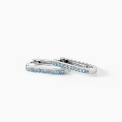 Marc Orian Créoles Argent|Bijoux Zirconium > Créoles Lutetia Argent Blanc Oxyde De Zirconium argent blanc oxyde azur