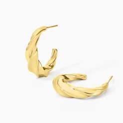 Marc Orian Créoles|Créoles Femme > Créoles Lysea Acier Jaune