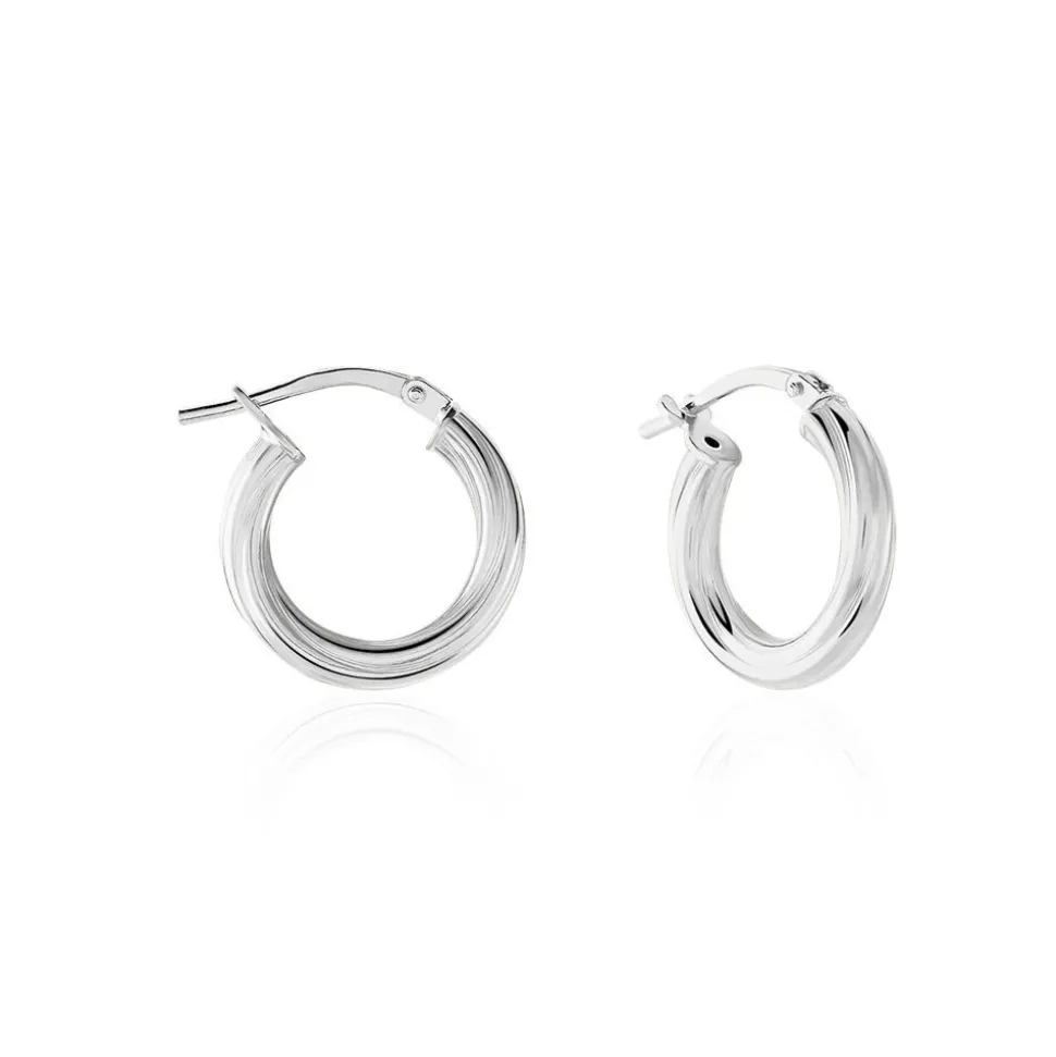 Créoles Maia Argent Blanc