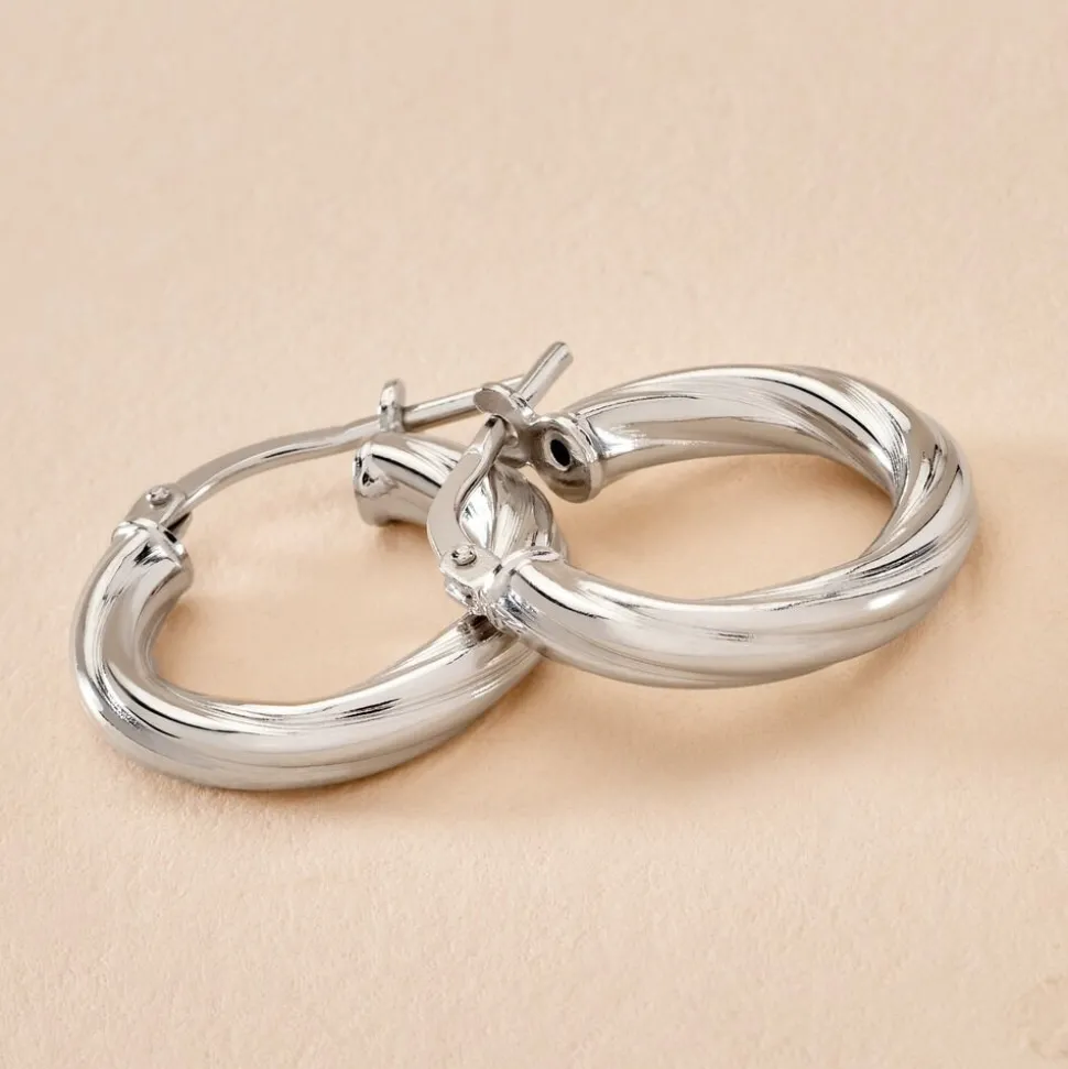 Créoles Maia Argent Blanc