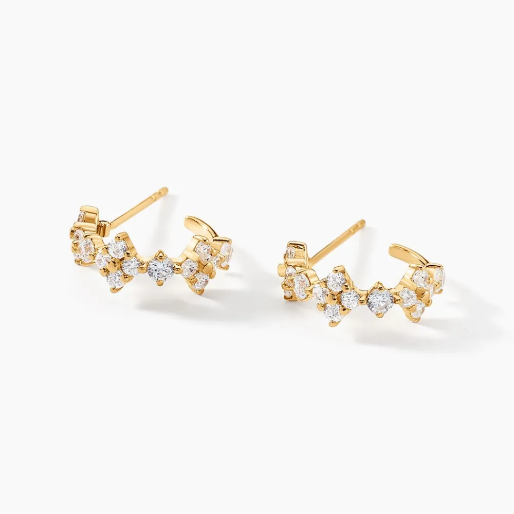 Marc Orian Bijoux Zirconium|Créoles > Créoles Majestueuse Or Jaune Oxyde De Zirconium