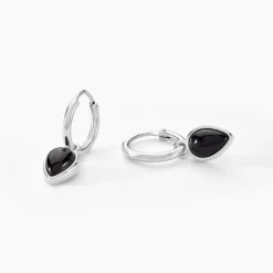 Marc Orian Créoles Argent|Créoles > Créoles Mentissa Argent Blanc Agate