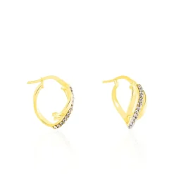 Marc Orian Boucles D'Oreilles Strass|Créoles > Créoles Mitica Or Jaune Strass