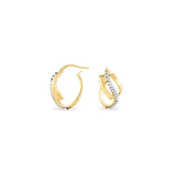 Marc Orian Boucles D'Oreilles Strass|Créoles > Créoles Mitica Or Jaune Strass