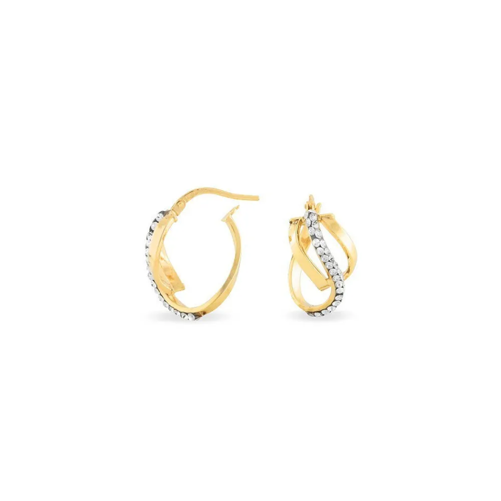 Marc Orian Boucles D'Oreilles Strass|Créoles > Créoles Mitica Or Jaune Strass