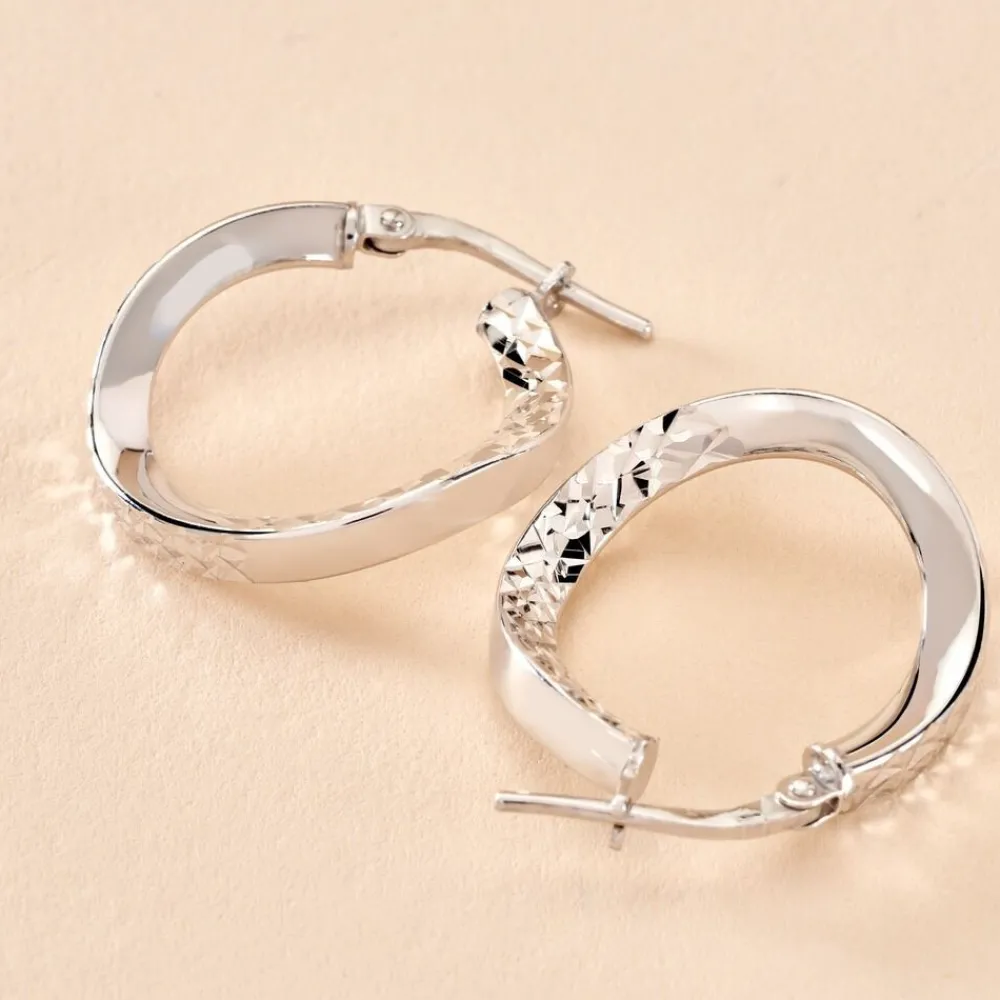 Marc Orian Créoles Argent|Créoles > Créoles Moheli Argent Blanc