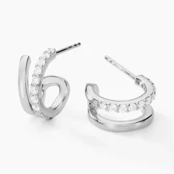 Marc Orian Créoles Argent|Bijoux Zirconium > Créoles Noalie Argent Blanc Oxyde De Zirconium
